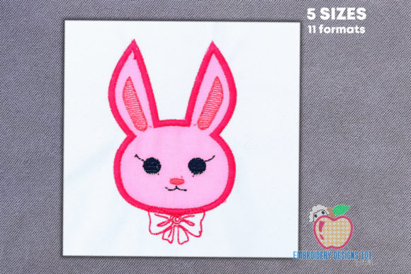 Beautiful Girl Rabbit Face Applique