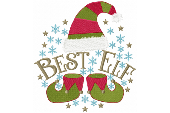 Best Elf: A Charming Christmas Embroidery Design for Personalized Gifts