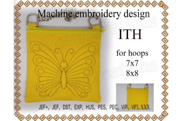Butterfly Zippered Bag In the Hoop