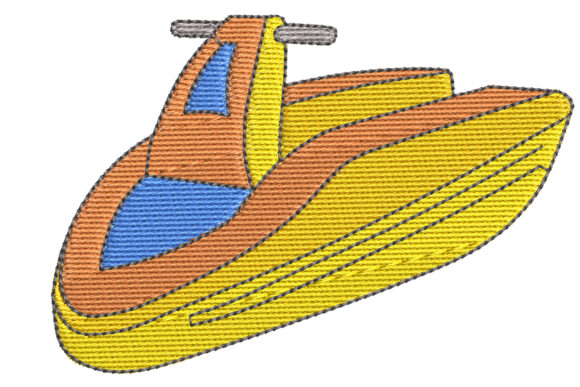 Jet Ski Embroidery Design