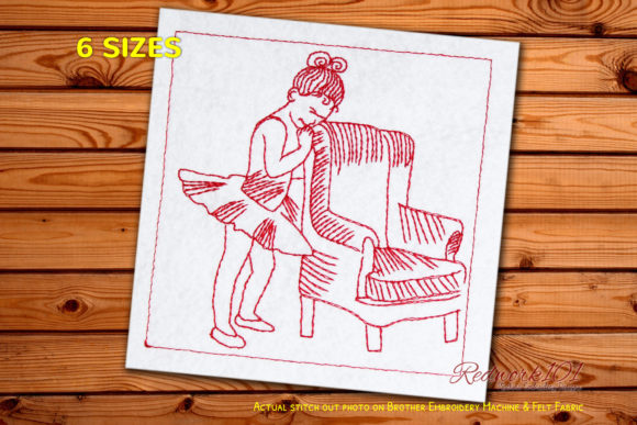 Sad Ballerina Standing with Chair