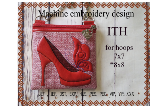 Shoe with Butterfly Zip Bag – in the Hoop