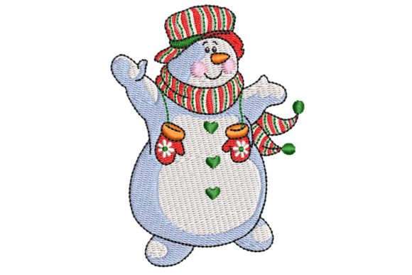 Snowman Taa Daaa Embroidery Design