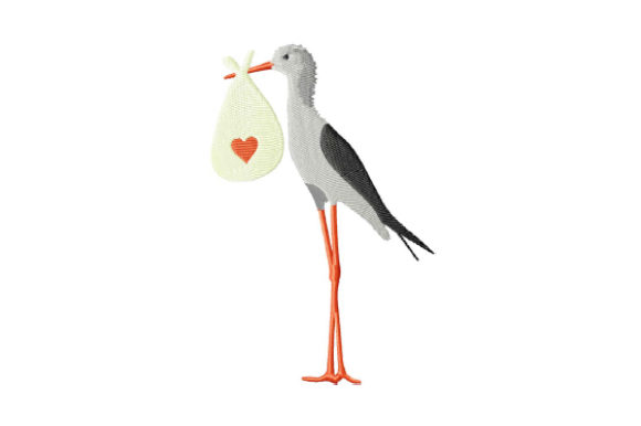 Stork with a Bag