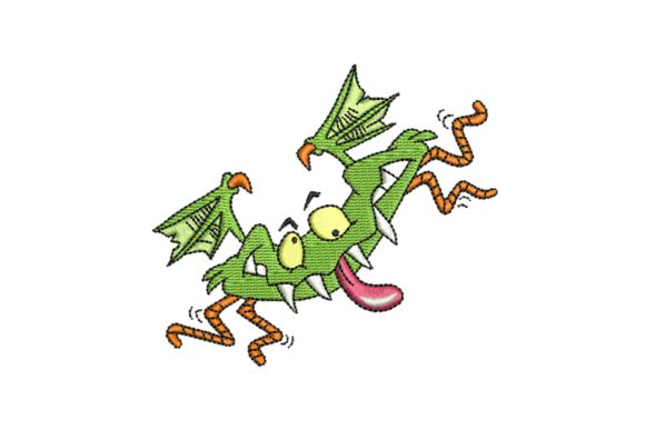 Vampire Monster Embroidery Design